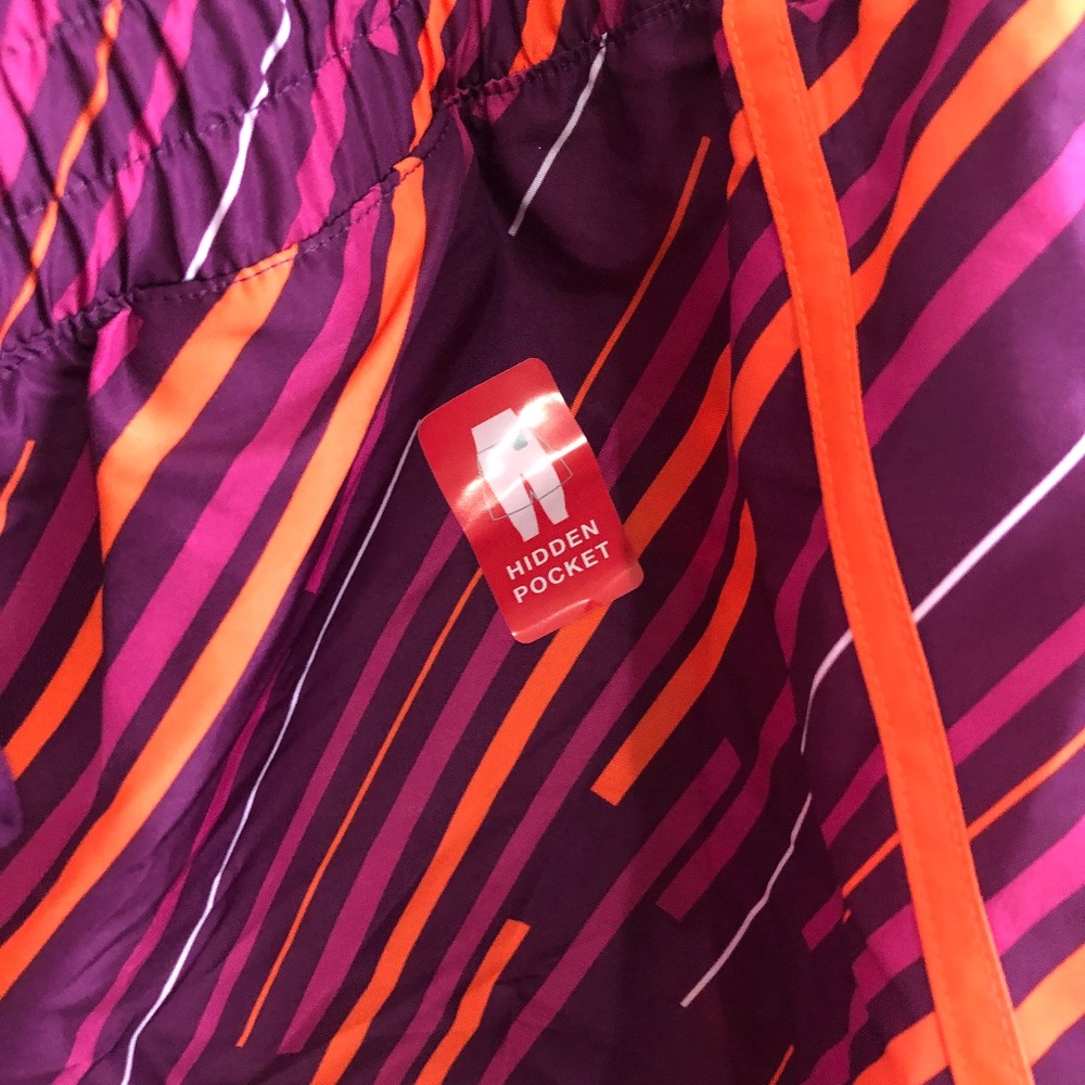 Danskin Orange Purple Now Blaze Running Shorts - Picture 3 of 6